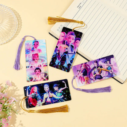 KPop Demon Hunters Huntrix Cartoon Bookmarks – Cute Anime Stationery for Fans & Students