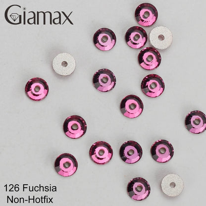 Giamax Purple Velvet Topaz Crystal Rhinestones - Flatback AB Sewing Stones for Garments, Clothes & Bags