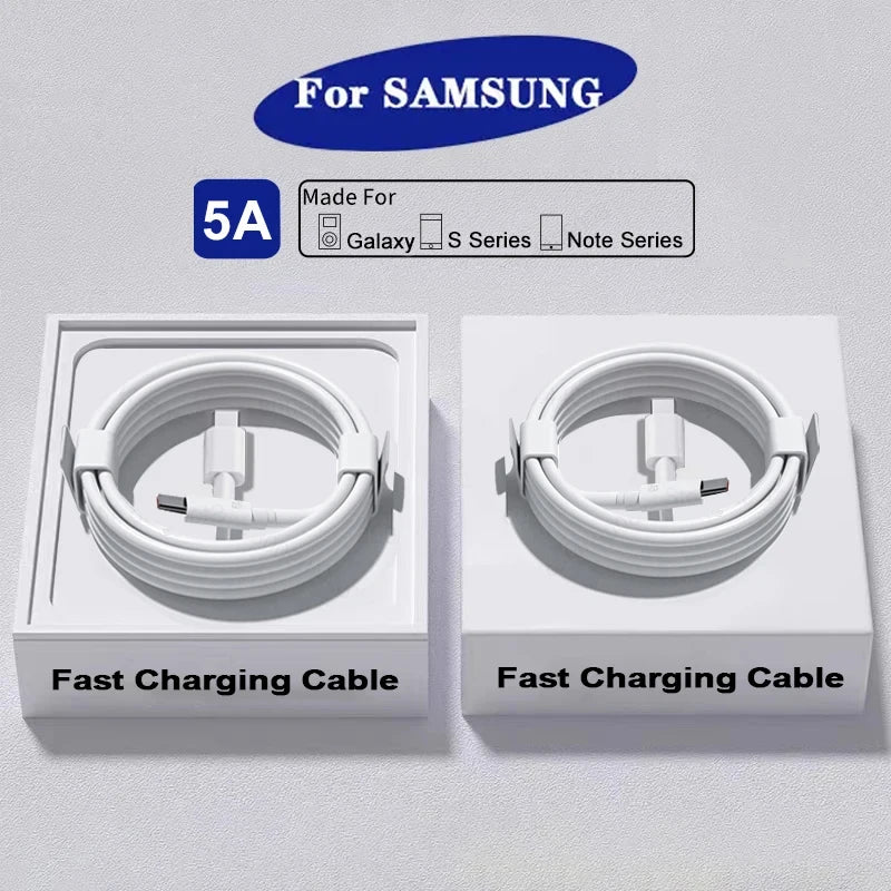 NNBILI 2-Pack 45W USB-C Fast Charging & Data Cable — Compatible with Samsung Galaxy S20/S22/S23 Ultra, Note 10+, A54 5G