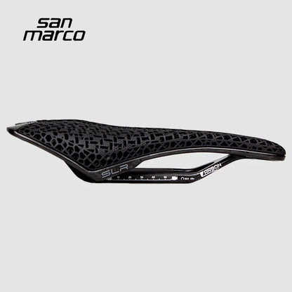 3D Printed San Marco SLR Bike Saddle - Ultralight Breathable Carbon Road & MTB Seat 245×145mm