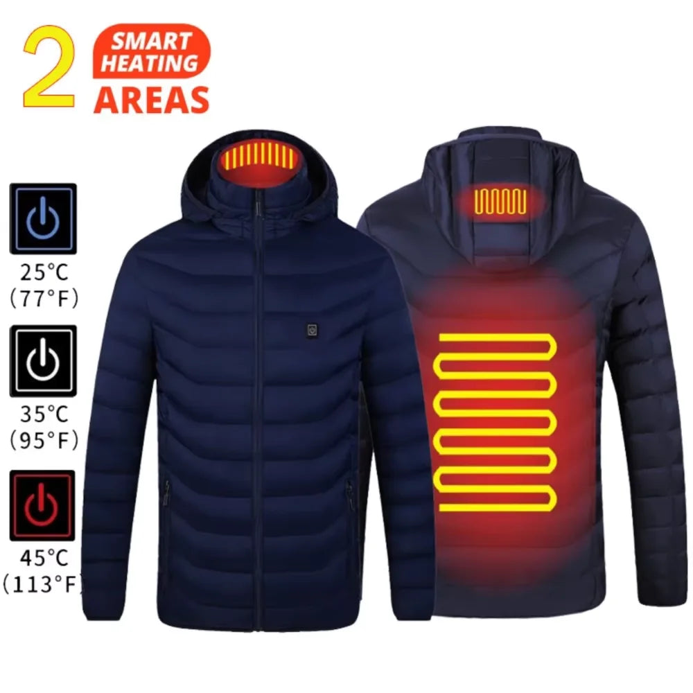 21-Zone USB Heated Jacket for Men & Women – Warm Self-Heating Vest & Coat for Skiing, Camping, Hiking, and Winter Wear