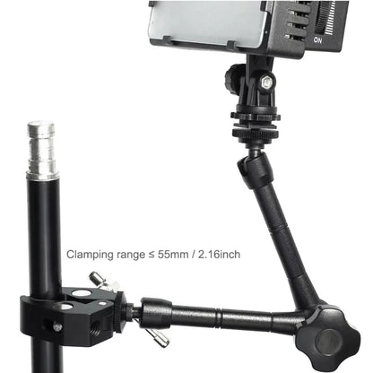 Super Clamp with 7"/11" Adjustable Magic Arm | Articulating Mount for Monitor, LED Light, DSLR Camera, Flash & LCD Video Gear