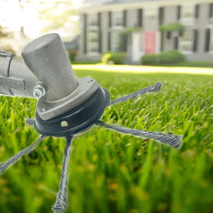 9 Inch Steel Grass Trimmer Head – 3/6 Cutter Brush Cutter Blade Wire Weed Trimmer Attachment for Garden Lawn Power Tool