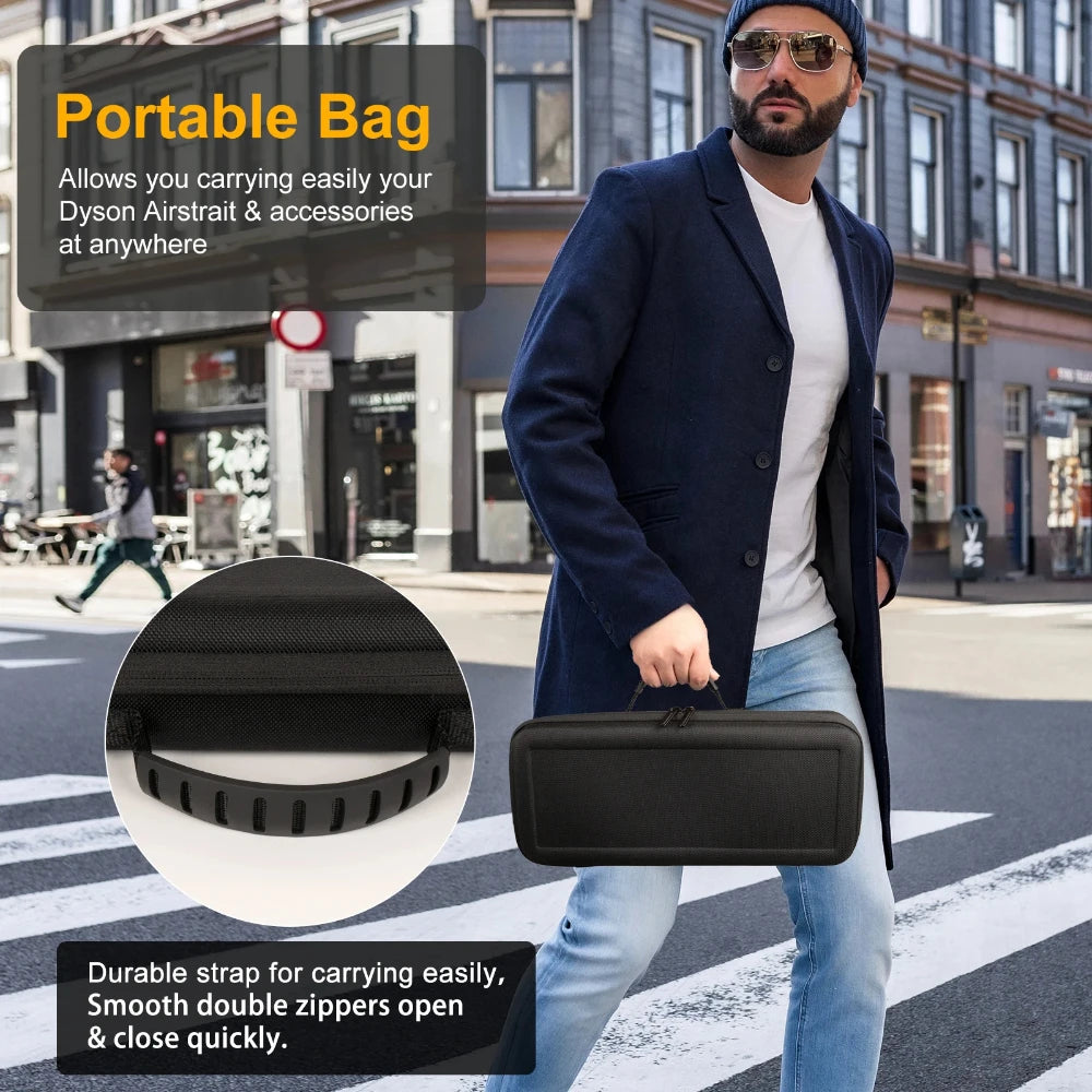 Hard EVA Travel Case for Dyson Airstrait HT01 – Portable Storage Box for Hair Straightener Accessories