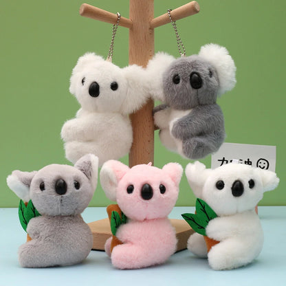 Cute Koala Plush Keychain – Soft Toy Keyring, Bag Pendant, DIY Jewelry Accessory, Novelty Gift Charm for Women