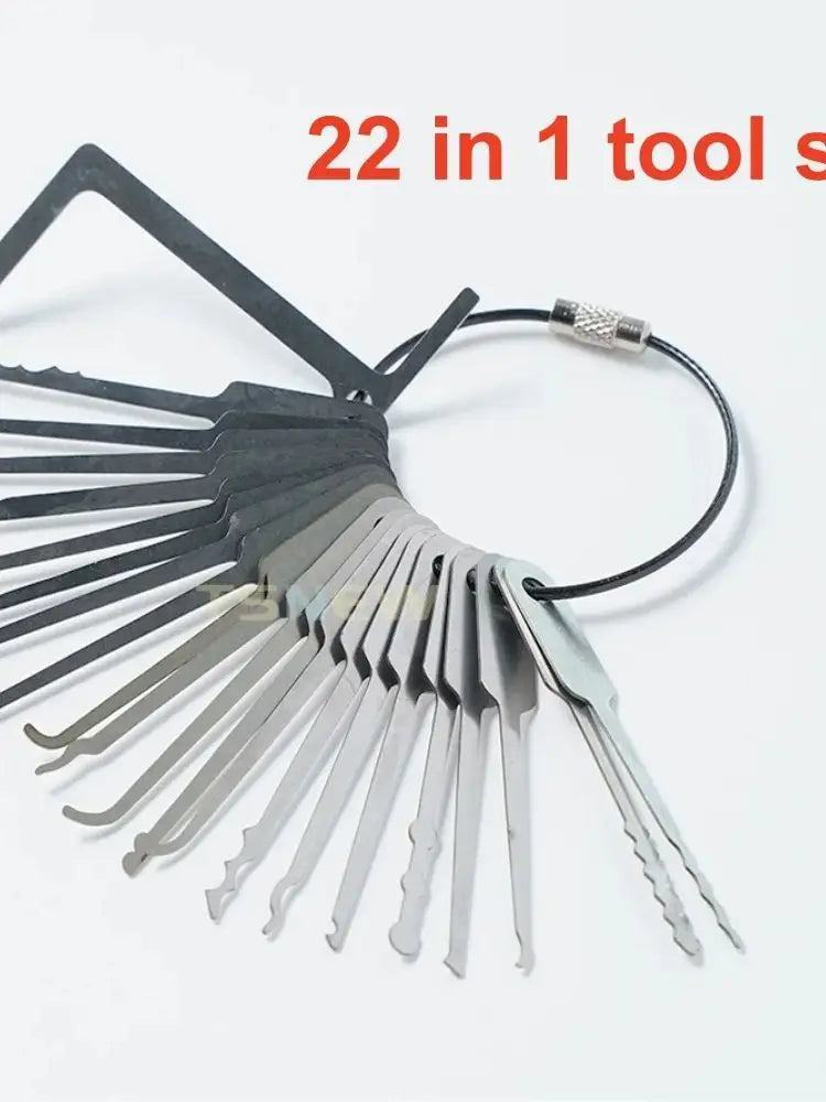 22-in-1 Universal Lock Key Set - Portable Master Keys for Locks and Locksmith Use