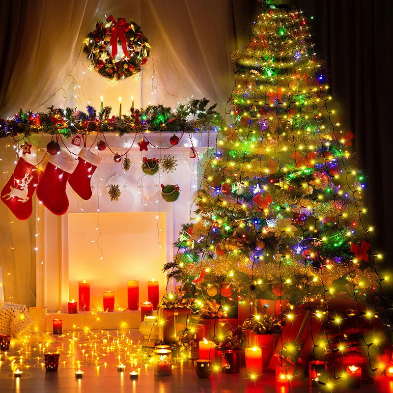 LED Christmas Tree String Lights – 1.5M/2M/3M Waterfall Garland for Patio, Garden, and Holiday Decoration 2025