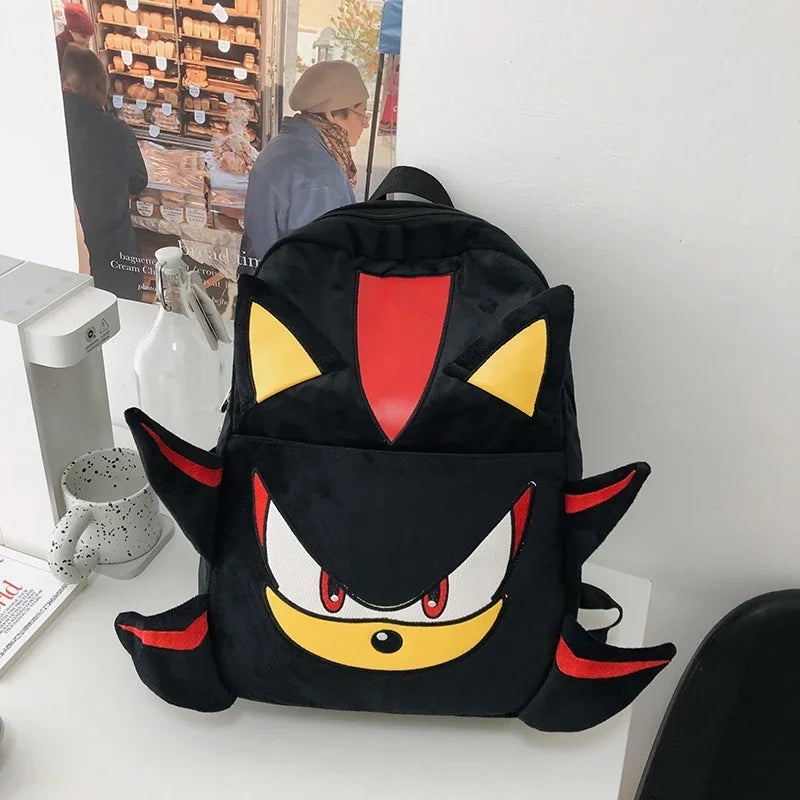 Cartoon Hedgehog Plush Backpack — Large Capacity Schoolbag Handbag for Girls, Cute Student Bag Gift