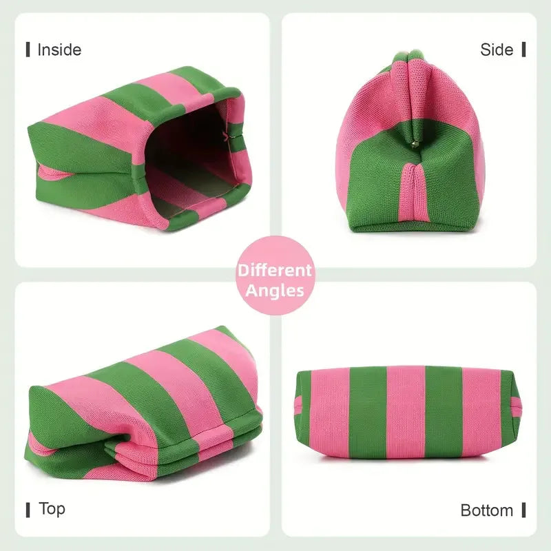 Summer Woven Crochet Clutch Bag – Women’s Cute Ruched Cloud Handbag, Casual Colorblock Purse