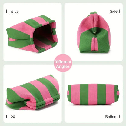 Summer Woven Crochet Clutch Bag – Women’s Cute Ruched Cloud Handbag, Casual Colorblock Purse