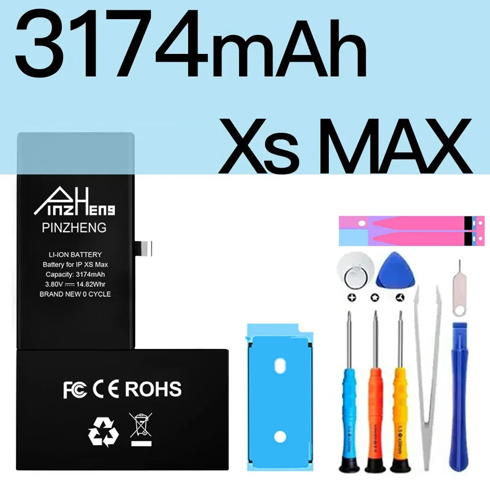 PINZHENG High Capacity Replacement Battery for iPhone X, XR, XS, 11, 12 & 13 Mini, Pro & Pro Max
