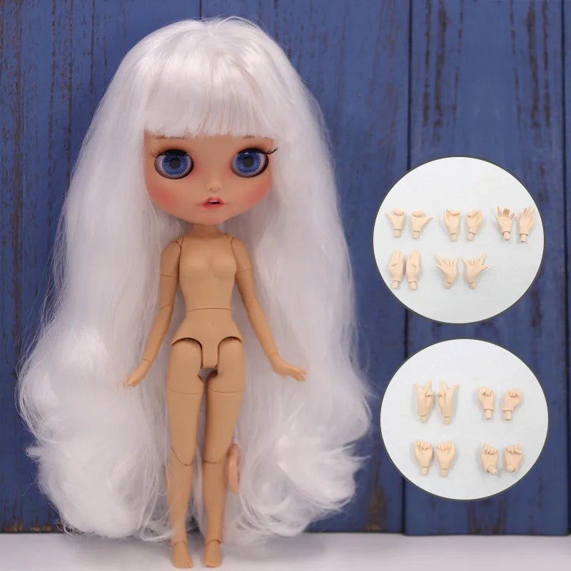 ICY DBS Blyth Doll – 1/6 Joint Body BJD Anime Girl with Tan Skin, Matte Face & Pouting Mouth OOAK OB24