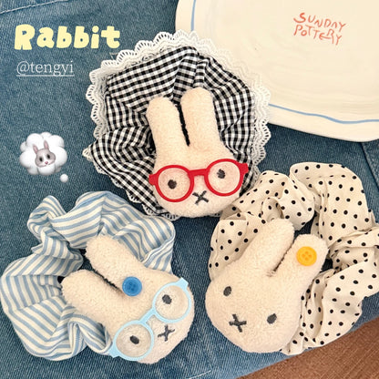 Cute Cartoon Bunny Hair Ties - 1/3PCS Sweet Ponytail Accessories for Girls & Women Miffy-Inspired Style