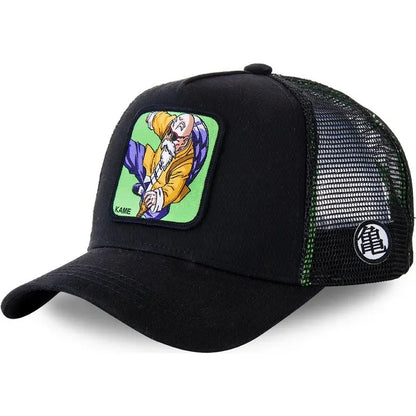 Dragon Ball Son Goku Cap - Embroidered Hip Hop Trucker Mesh Hat Adjustable Summer Travel Sun Visor for Men