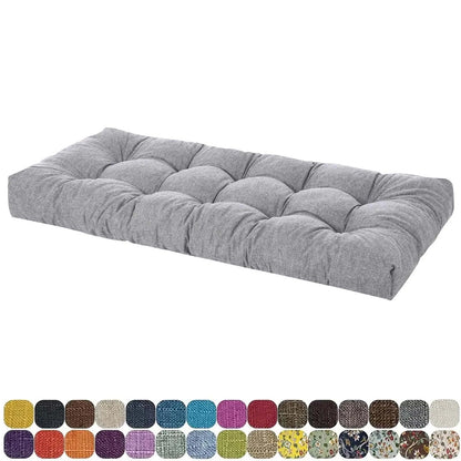 Linen Fabric Window Seat Cushion – 6CM Thick Custom Bench Pad for Bay Windows, Patio Chairs & Garden Home Seating Comfort