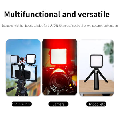 Mini RGB Portable LED Fill Light – Adjustable Hot Shoe Light for Live Photography & Mobile Cameras