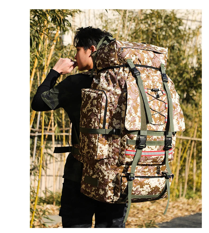 130L Hiking & Camping Backpack - Large Molle Trekking Rucksack for Men, Outdoor Travel & Sports Bag