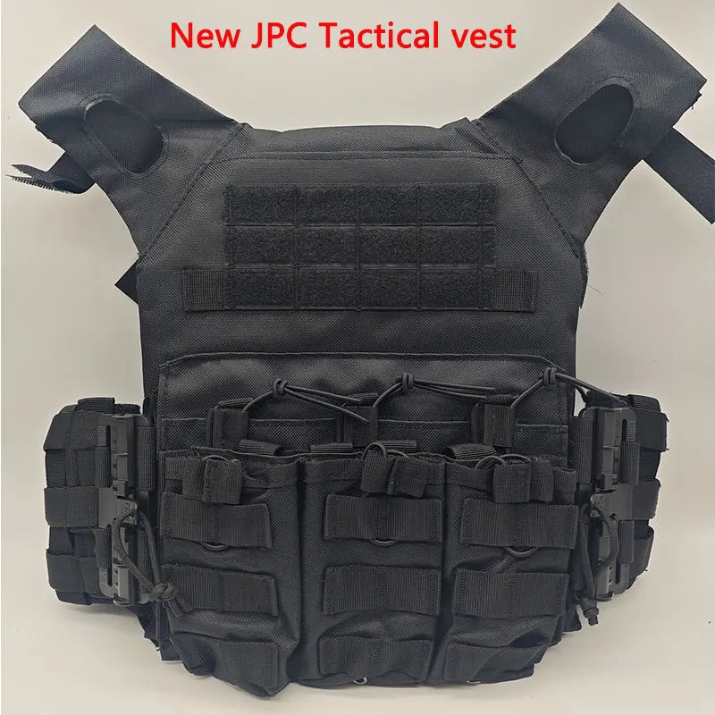 Tactical JPC Vest with Quick-Release Buckles - MOLLE Magazine Pouch Carrier for Airsoft, Hunting, and Outdoor Training Gear