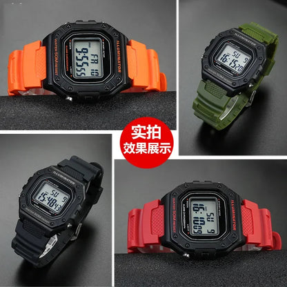 18mm Resin Silicone Watch Strap for Casio Watches - Replacement Rubber Band for W-218H, F-108, AE-1200, AE-1000 and AE-1300