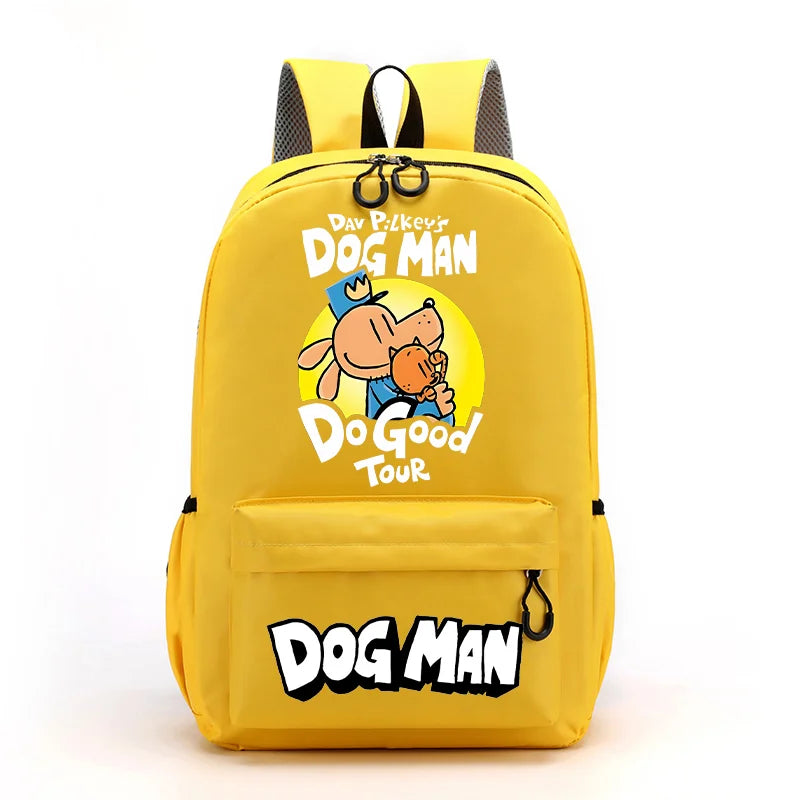 New Dog Man Kids Backpack — Large-Capacity Cartoon Schoolbag for Boys, Children’s School Supplies & Gifts