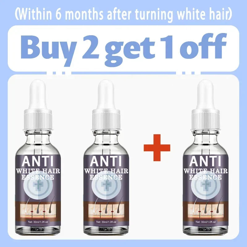 White Hair Remover – Restore Natural Hair Color in 7 Days, Gray Hair Treatment Solution