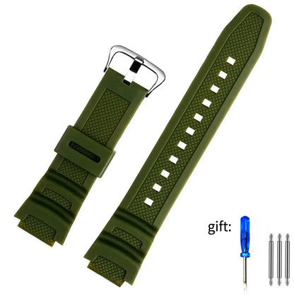 18mm Resin Silicone Watch Strap for Casio Watches - Replacement Rubber Band for W-218H, F-108, AE-1200, AE-1000 and AE-1300