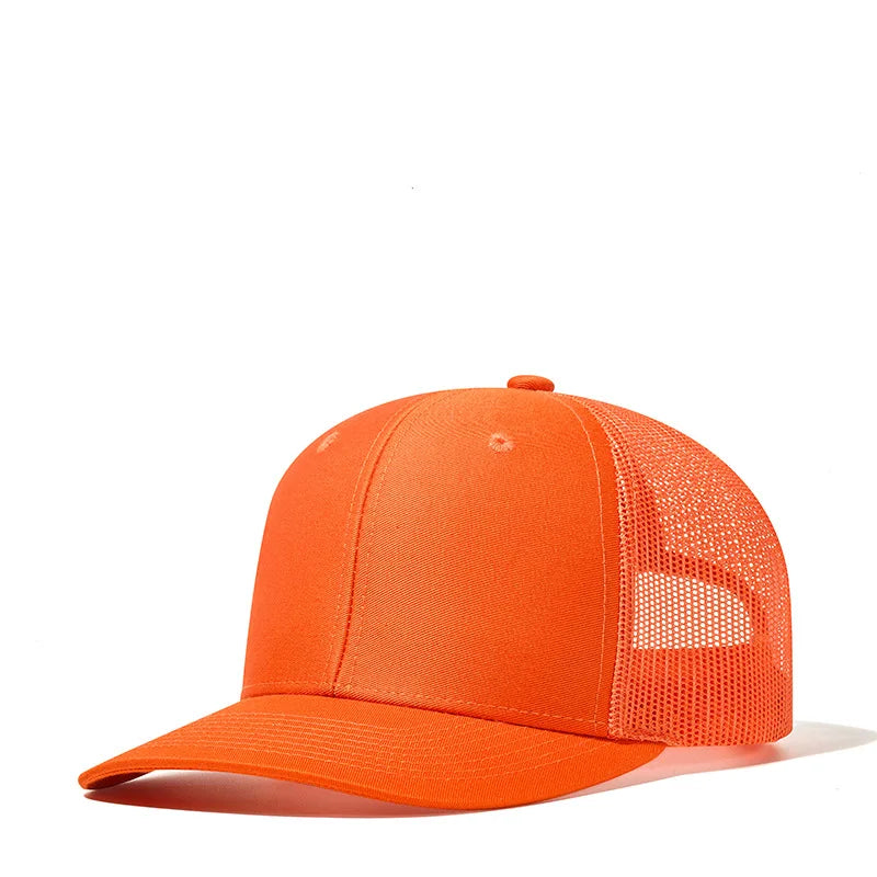 Custom Logo Snapback Hat - Embroidered Mesh Sports Cap for Men & Women, Adjustable Baseball Cap