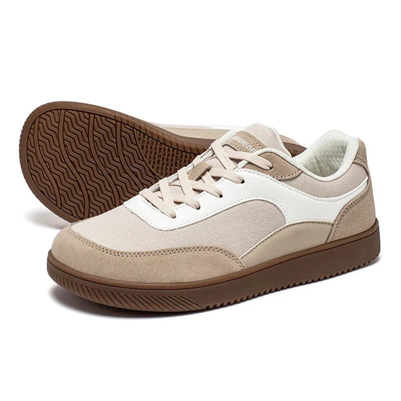 HOBIBEAR Unisex Wide Toe Sneakers — Minimalist Non-Slip Lace-Up Mesh Casual Shoes for Men & Women