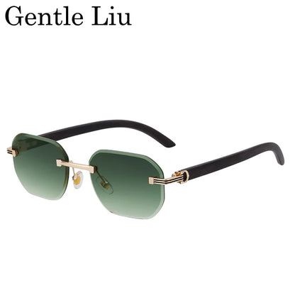 Vintage Square Rimless Sunglasses for Men 2026 – Luxury Frameless Punk Style UV400 Anti Blue Light Eyewear & Prescription Glasses
