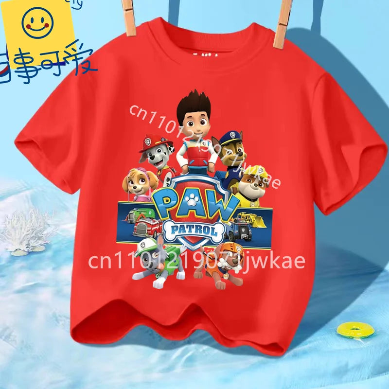 Paw Patrol Kids T-Shirt – Skye Cartoon Short Sleeve Summer Top for Boys & Girls Casual Wear Birthday Gift Clothing