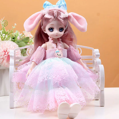 30cm 1/6 BJD Princess Doll – 23-Joint Movable Girl Doll with Clothes, Birthday Gift Toy