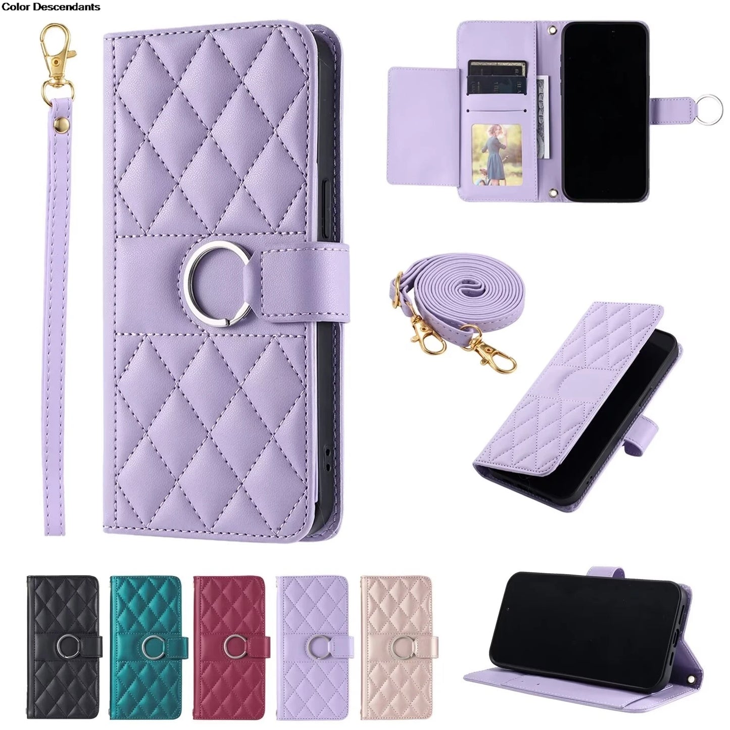 Lanyard Flip Leather Case for Xiaomi – Zipper Wallet & Card Cover for Redmi Note 13/12/12S/11/11S/10/10S/9S/9 Pro/13C/12 Poco X5/M6 Pro