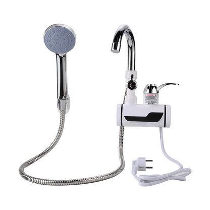 3000W Instant Electric Water Heater — EU Plug Digital Display Tankless Shower & Kitchen Faucet 220V
