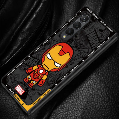 Cartoon Marvel Spiderman & Groot Case for Samsung Galaxy Z Fold 6/5/4/3 5G – Hard PC Shockproof Cover