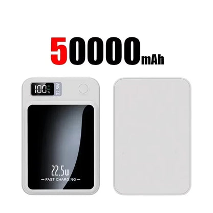 Lenovo 100000mAh Magnetic Power Bank - Wireless Fast Charger Portable Battery Pack for iPhone, Samsung & Xiaomi