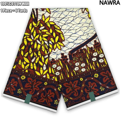 2026 African Real Wax Print Fabric - 100% Cotton Ghana Style Soft Ankara Pagne