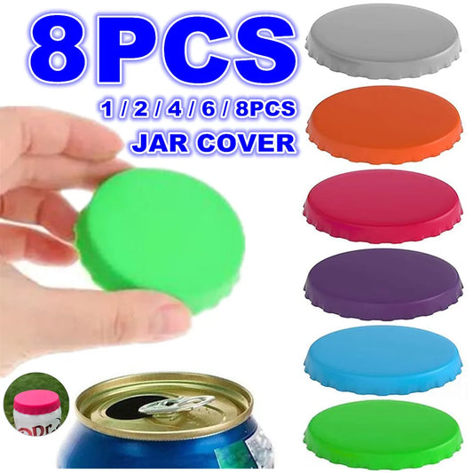 Reusable Beverage Can Covers - Silicone Soda Can Lids, Leak-Proof Sealing Protectors for Cans & Bottles