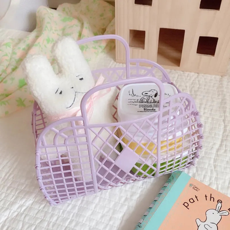 Versatile Detachable Plastic Shower Basket - Perfect for Bathrooms, Shopping, and Home Storage Organization
