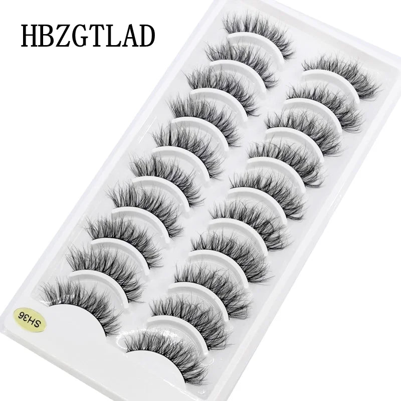10 Pairs 3D Mink False Eyelashes – Natural Long & Short Lash Extensions Makeup Kit (41 Styles)