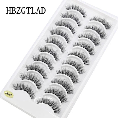 10 Pairs 3D Mink False Eyelashes – Natural Long & Short Lash Extensions Makeup Kit (41 Styles)