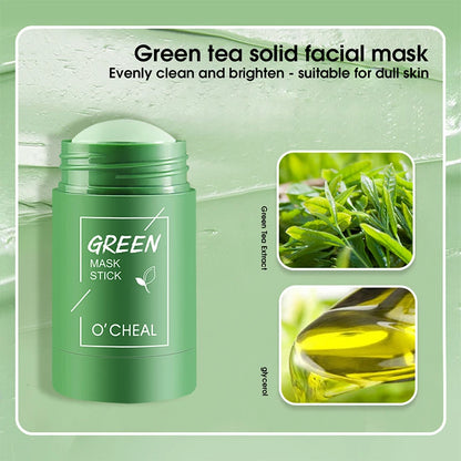 Green Tea & Honey Peach Facial Mask Stick – Pore Cleansing, Moisturizing & Charcoal Mud Mask