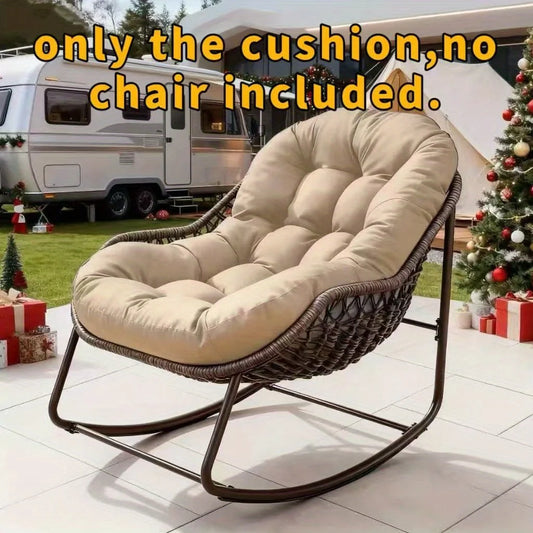 Luxury Hanging Chair Cushion - Thickened Ergonomic Polyester Seat Pad for Indoor & Outdoor Comfort