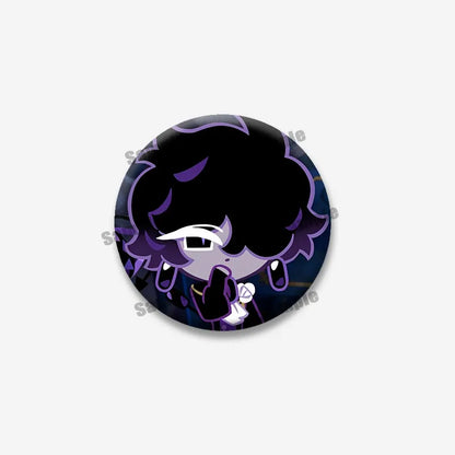 Cookie Run Kingdom Shadow & Milk Button Brooch – Cute Cartoon Enamel Pin for Bags, Clothing & DIY Accessories