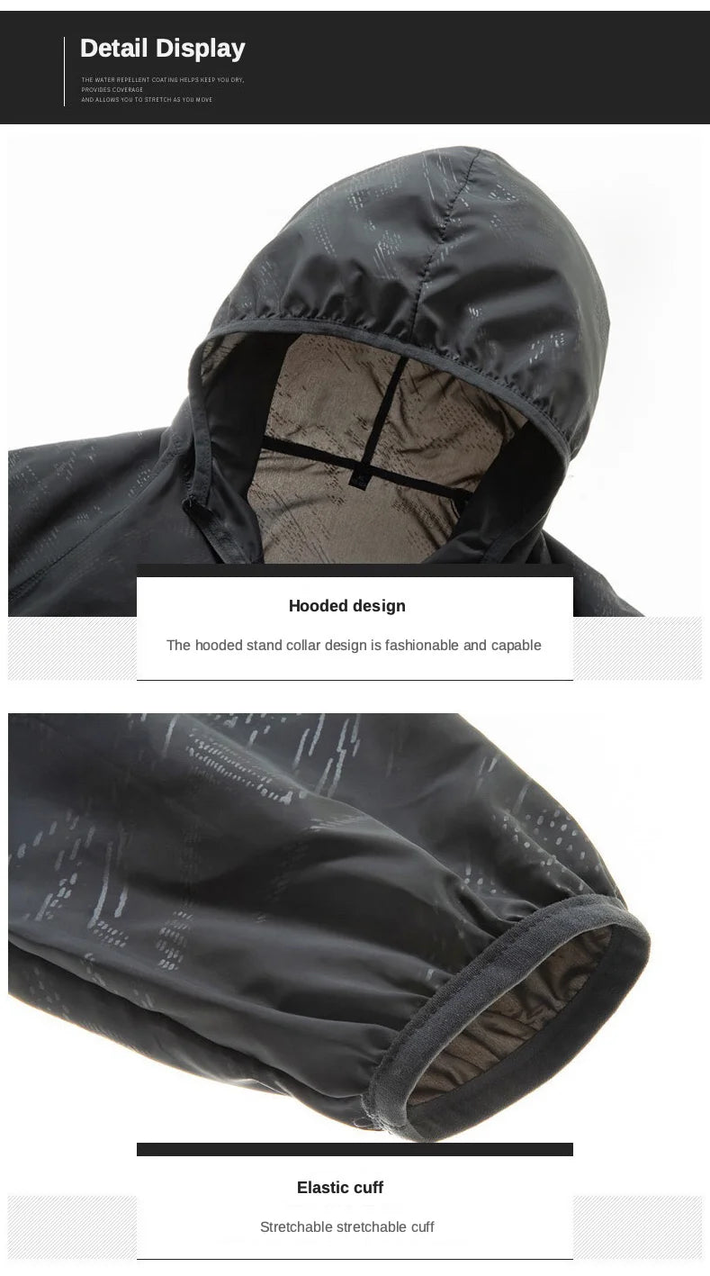 Unisex Waterproof Camping Jacket — Men & Women Windbreaker, Raincoat for Hiking, Climbing, and Sun Protection