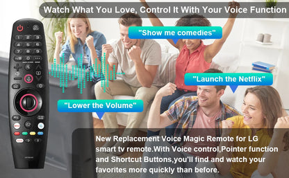 Replacement Remote Control for LG Smart TV - Voice Magic Remote with Voice Pointer for UHD, OLED, QNED LG TVs