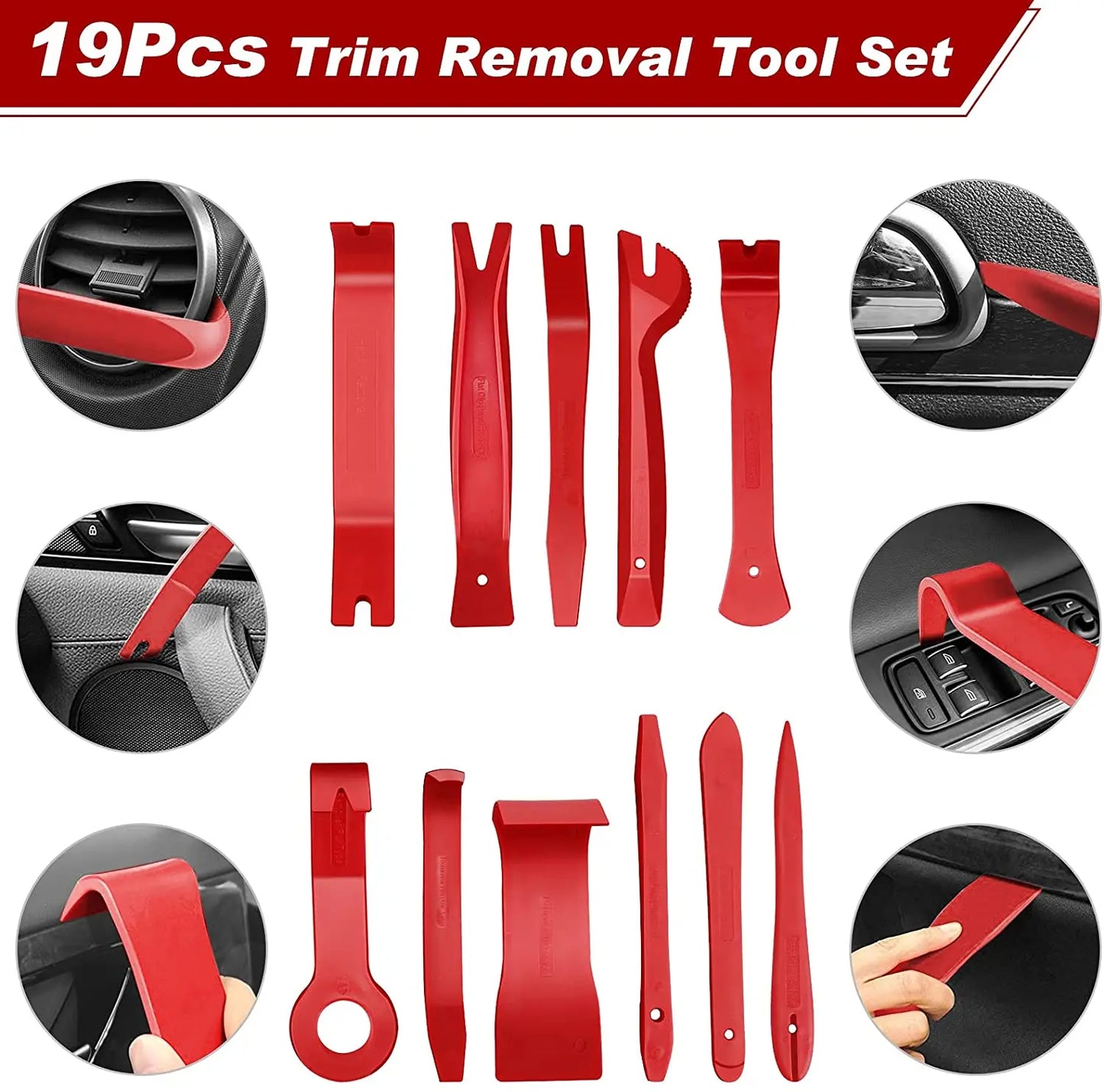 Car Interior Disassembly Kit – Plastic Trim Removal Tools & Clip Puller Set for DIY Auto Panel Work