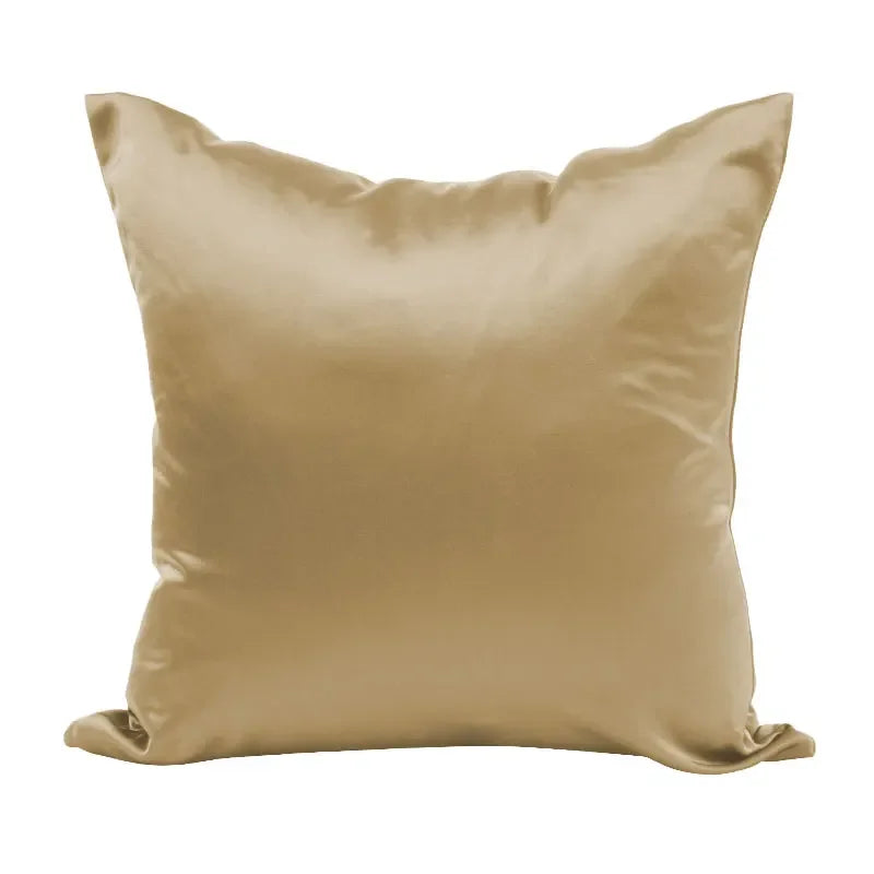 Silky Satin Pillow Cover - Smooth Decorative Cushion Case for Sofa & Bed