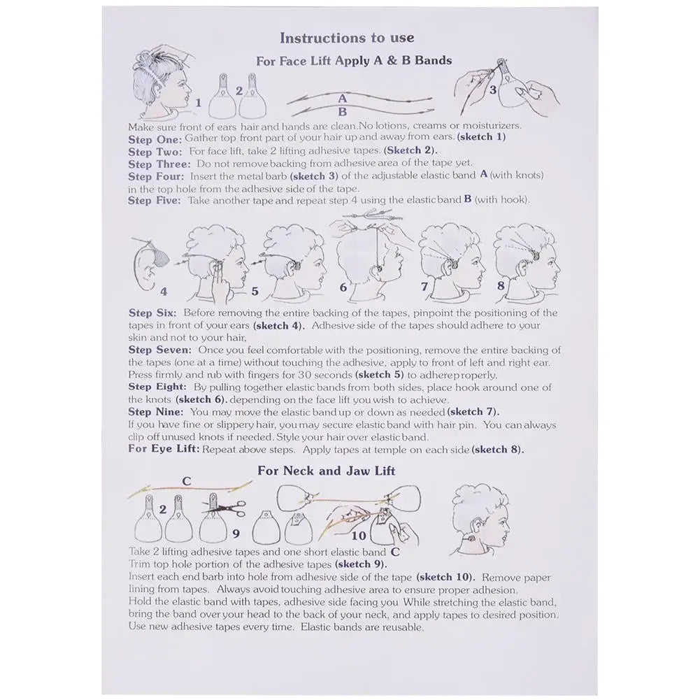 40-Piece V-Shape Face Lift Stickers - Invisible Skin-Lifting Tapes for Double Chin and Wrinkle Concealment