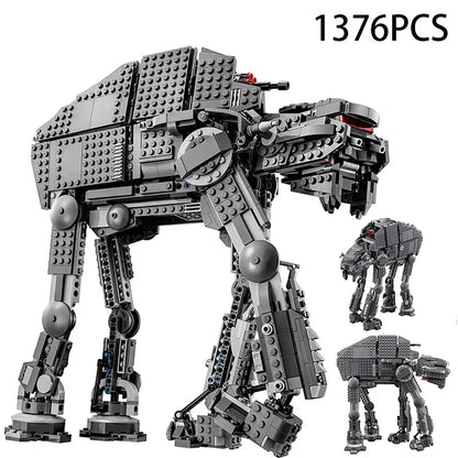 HOT TOY 1376PCS Star Space Movie Assault Walker – Creative DIY Building Toy, Compatible with 75189 for Children's Birthday