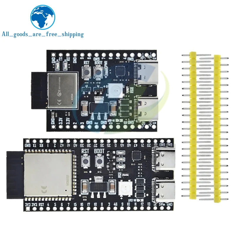 TZT ESP32 Development Board - Dual Type-C ESP32-S3 ESP32-C3 Module for Arduino & IoT Projects